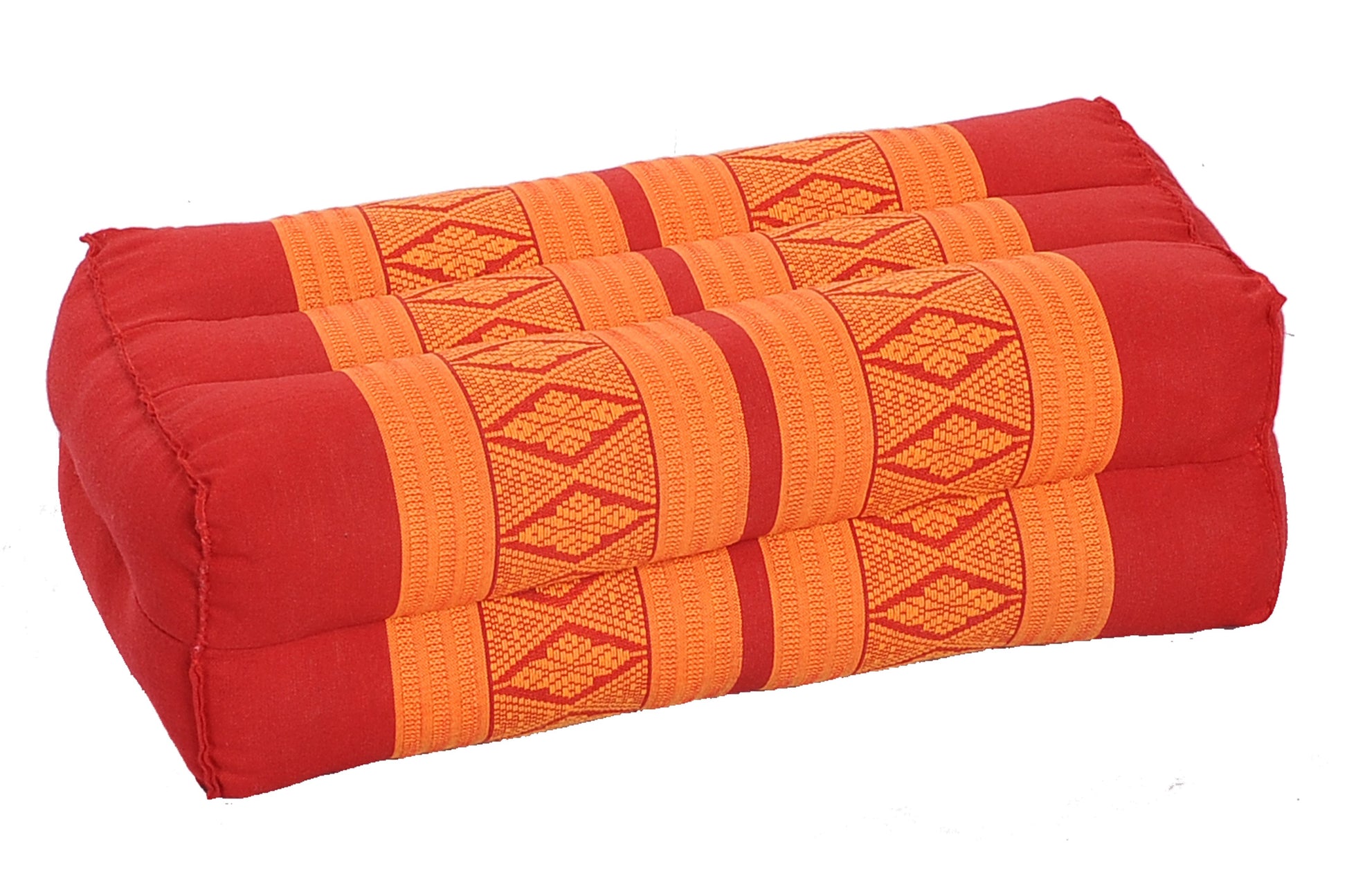 Kapokkissen Block 35x15x10 cm (rot & orange)