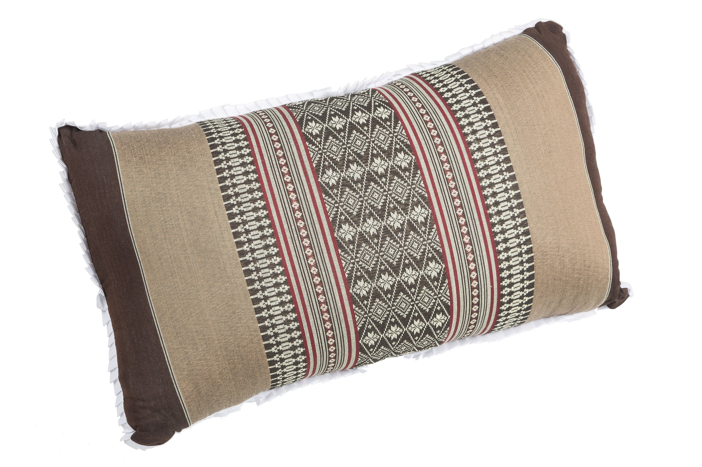 Thaikissen mit Kapokfüllung 45x28 cm (erdtöne)