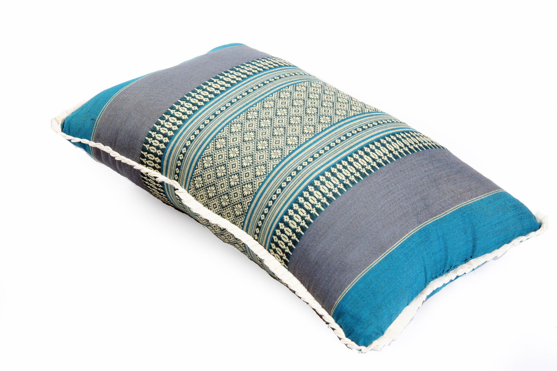 Thaikissen mit Kapokfüllung 45x28 cm (blautöne)