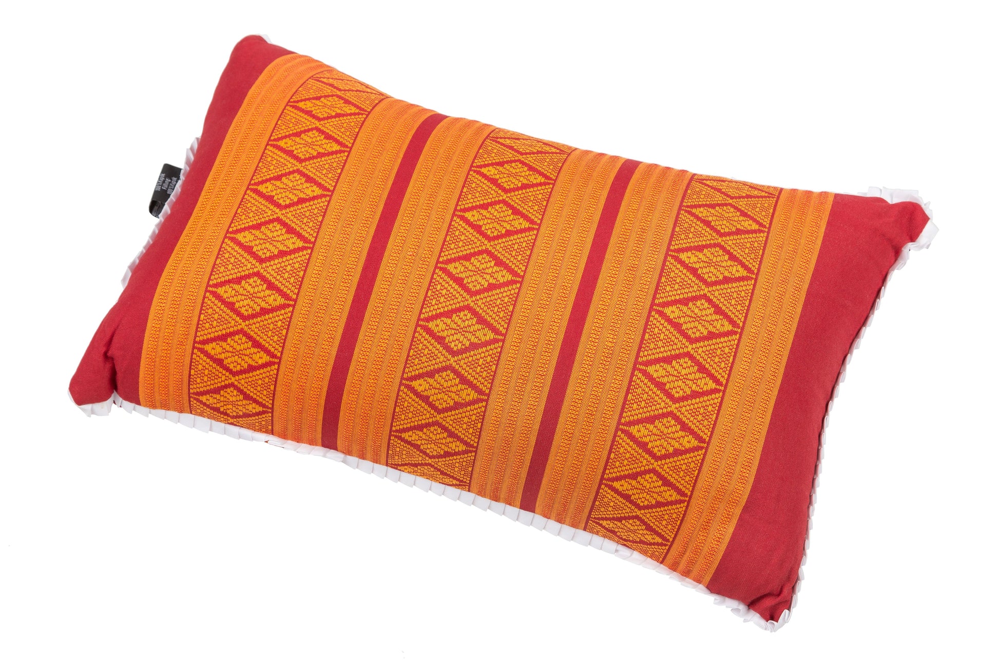 Thaikissen mit Kapokfüllung 45x28 cm (rot & orange)