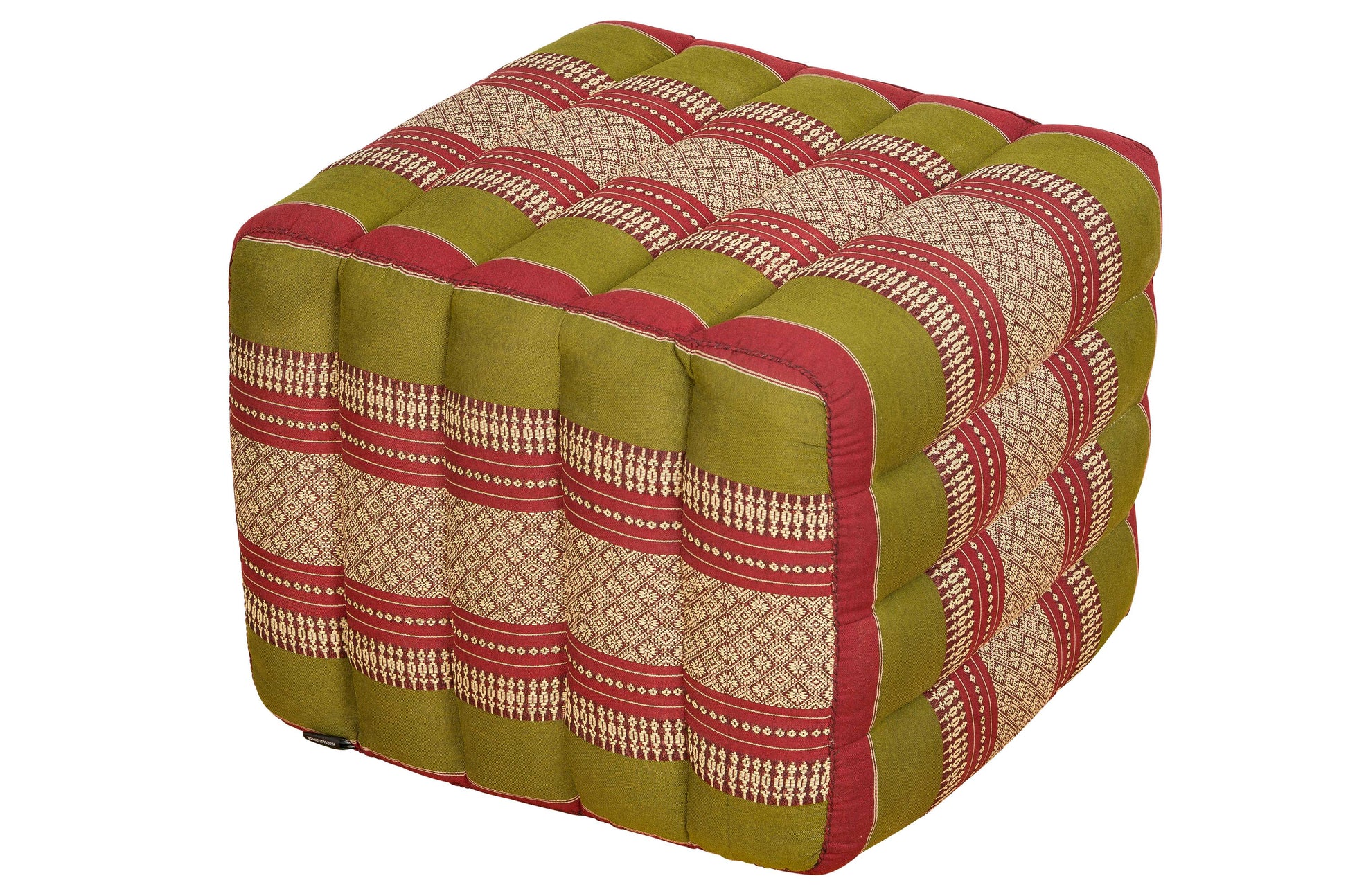 Lagerungskissen mit Thaimuster 40x45x50 cm (grün & rot)