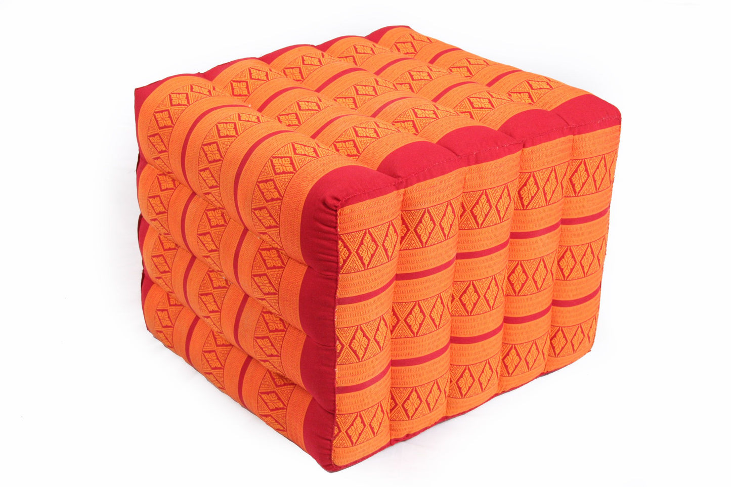 Lagerungskissen mit Thaimuster 40x45x50 cm (rot & orange)