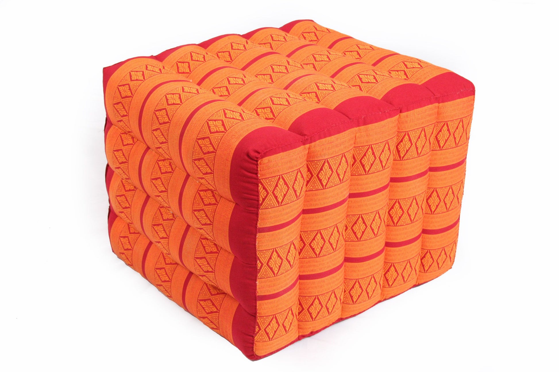 Lagerungskissen mit Thaimuster 40x45x50 cm (rot & orange)