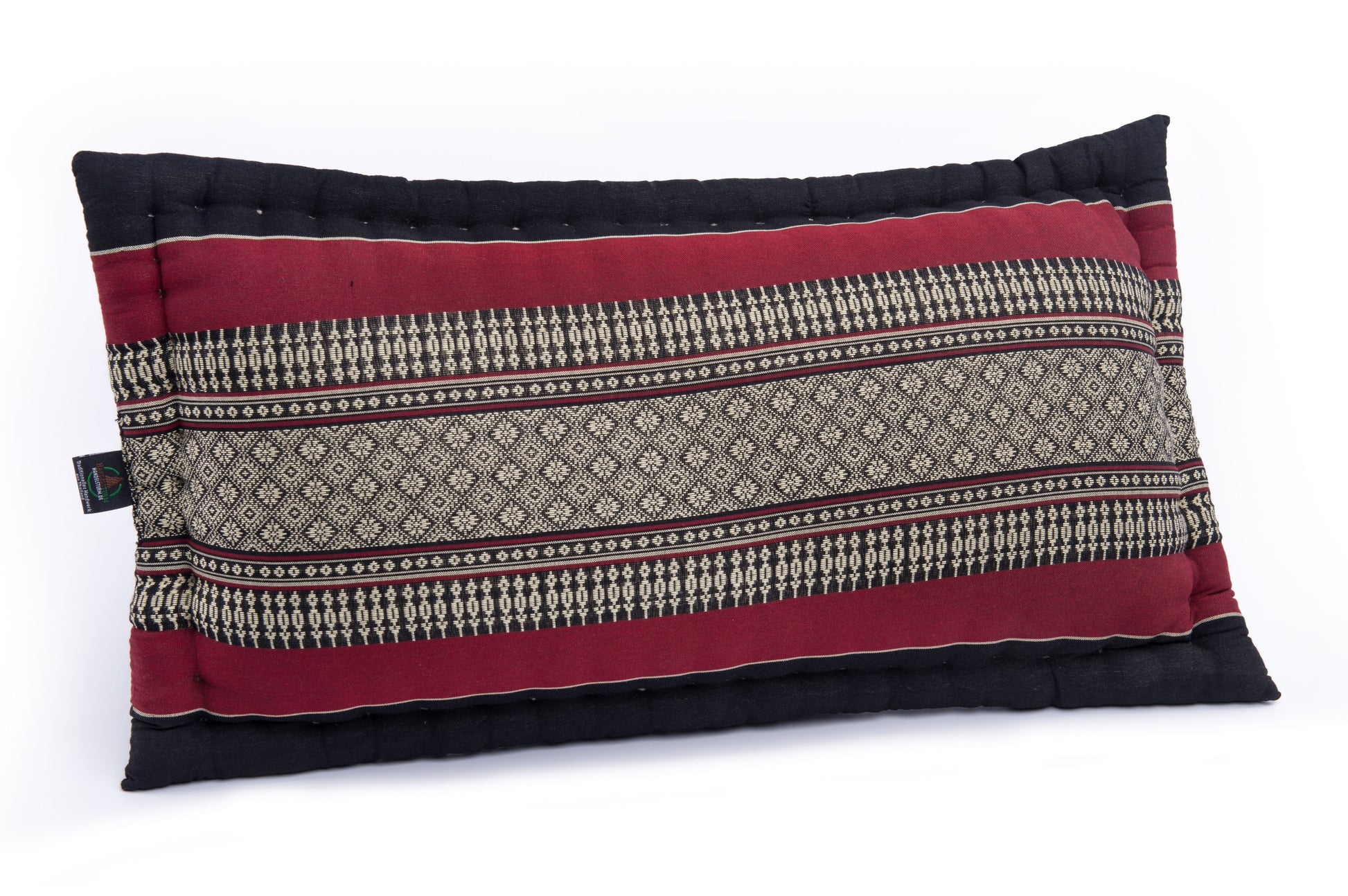 XL Sofakissen mit Kapokfüllung ca. 60x32 cm (schwarz-rot)