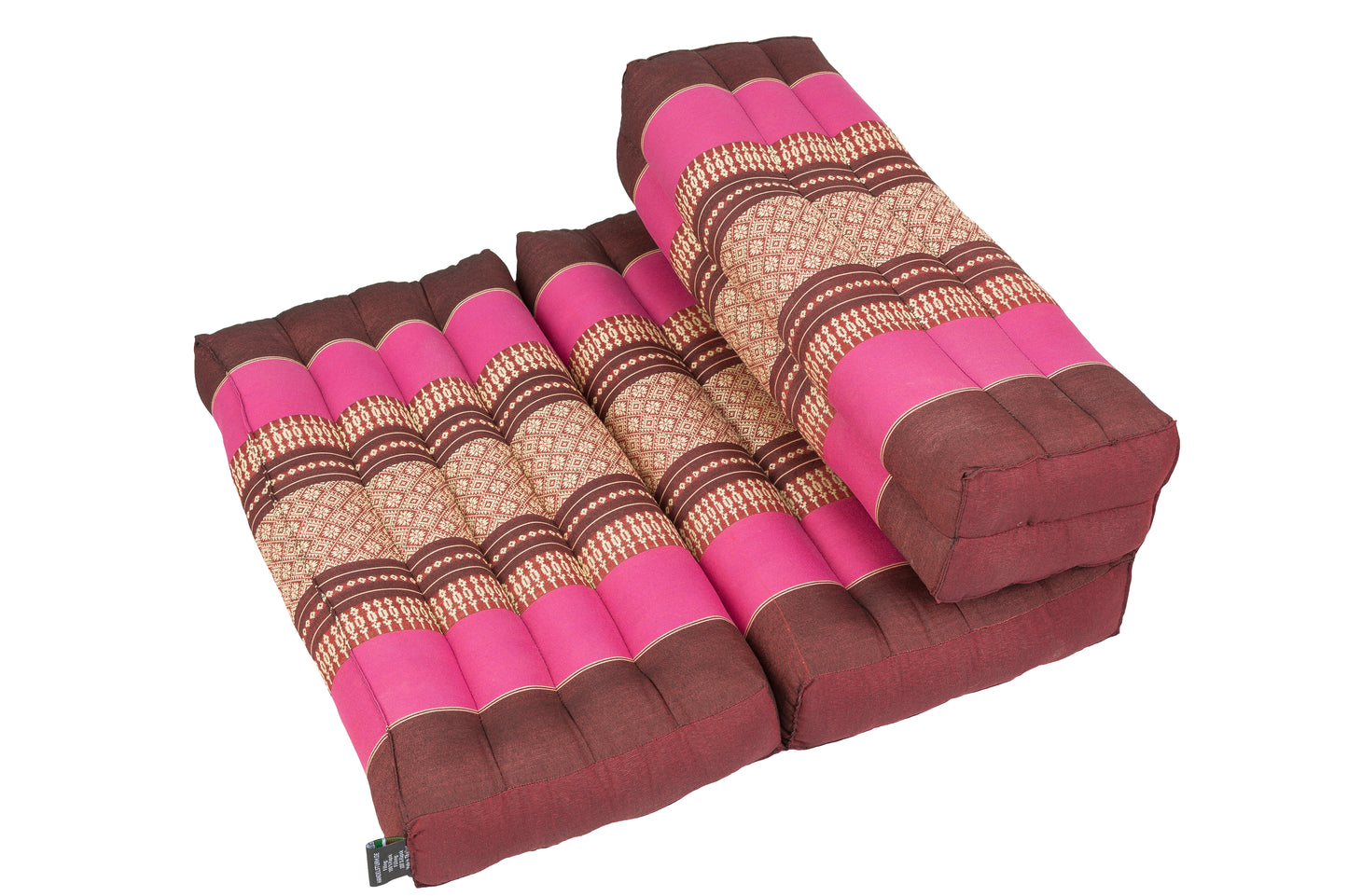 Faltbares Meditationskissen 50x15x10 cm (burgunder & pink)