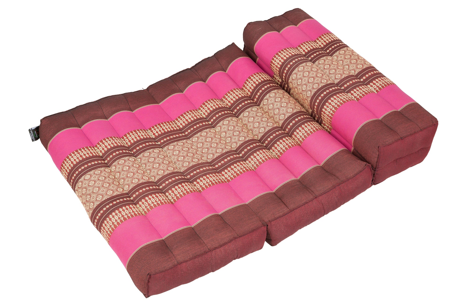 Faltbares Meditationskissen 50x15x10 cm (burgunder & pink)