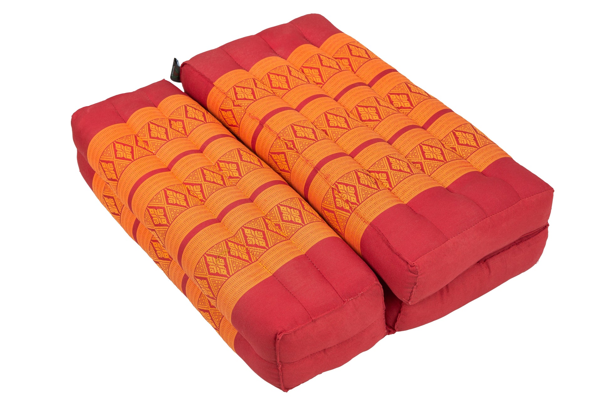 Faltbares Meditationskissen 50x15x10 cm (rot & orange)