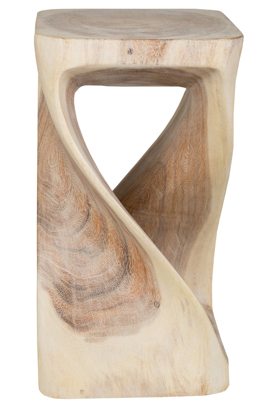 Hocker gedreht (antikweiß)