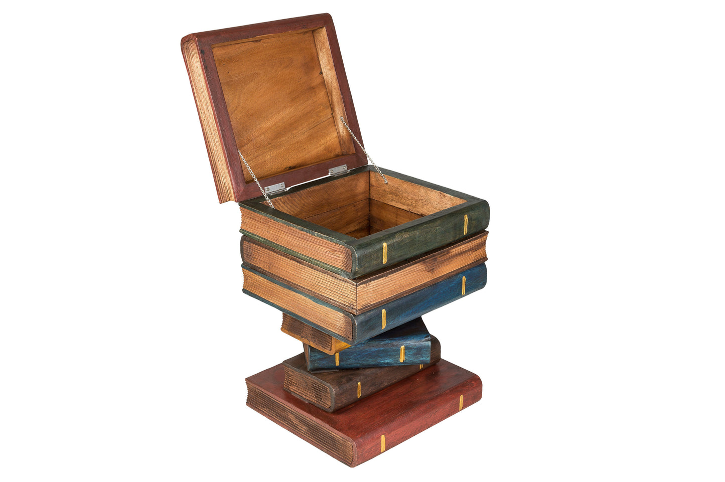 Hocker Buchstapel bemalt ca. 50x35x35