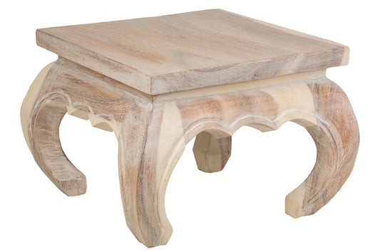 Opium Tisch antik weiß (35 x 35 x 30 cm)