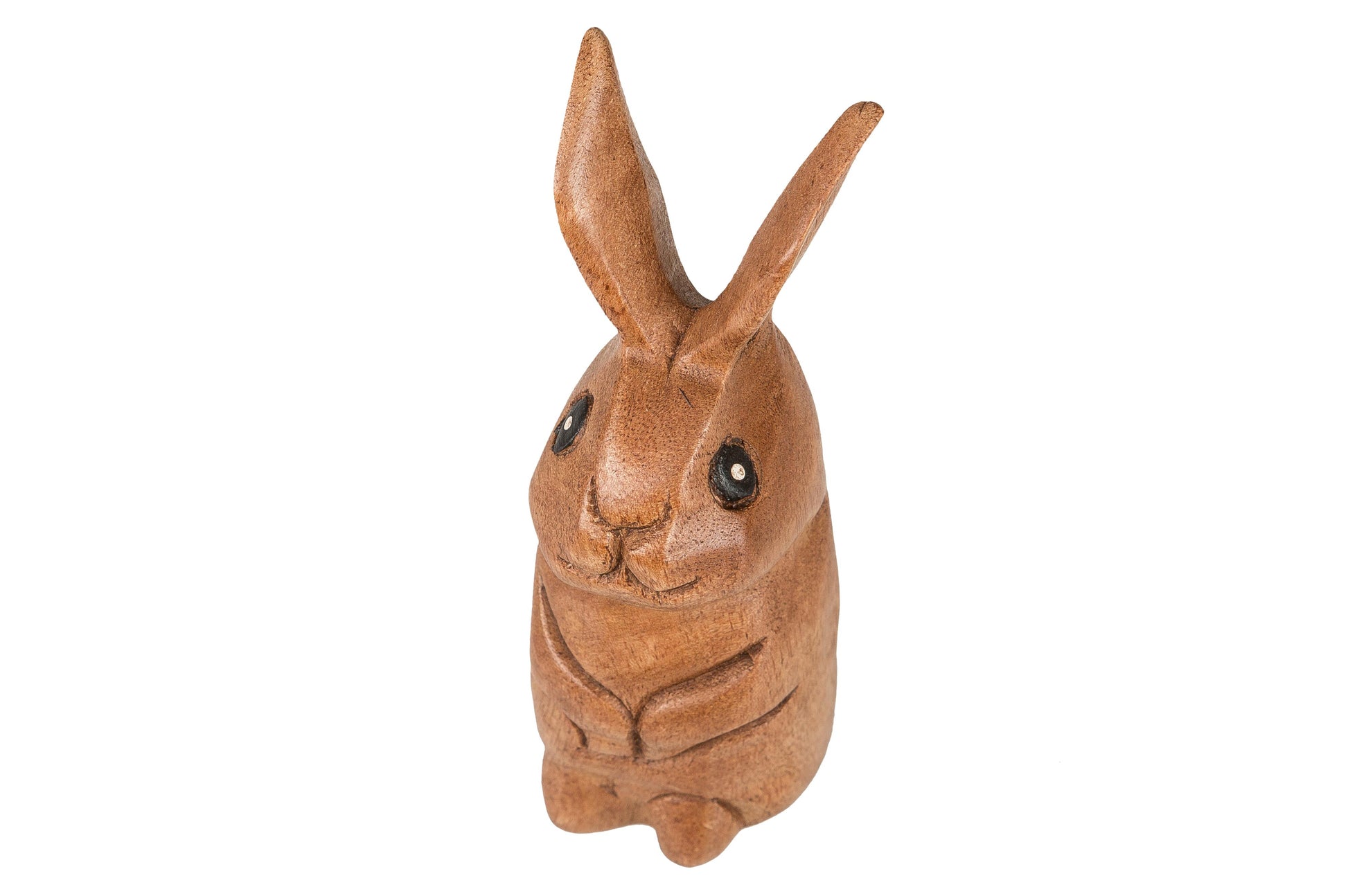 Holzfigur Hase mit Bemalung