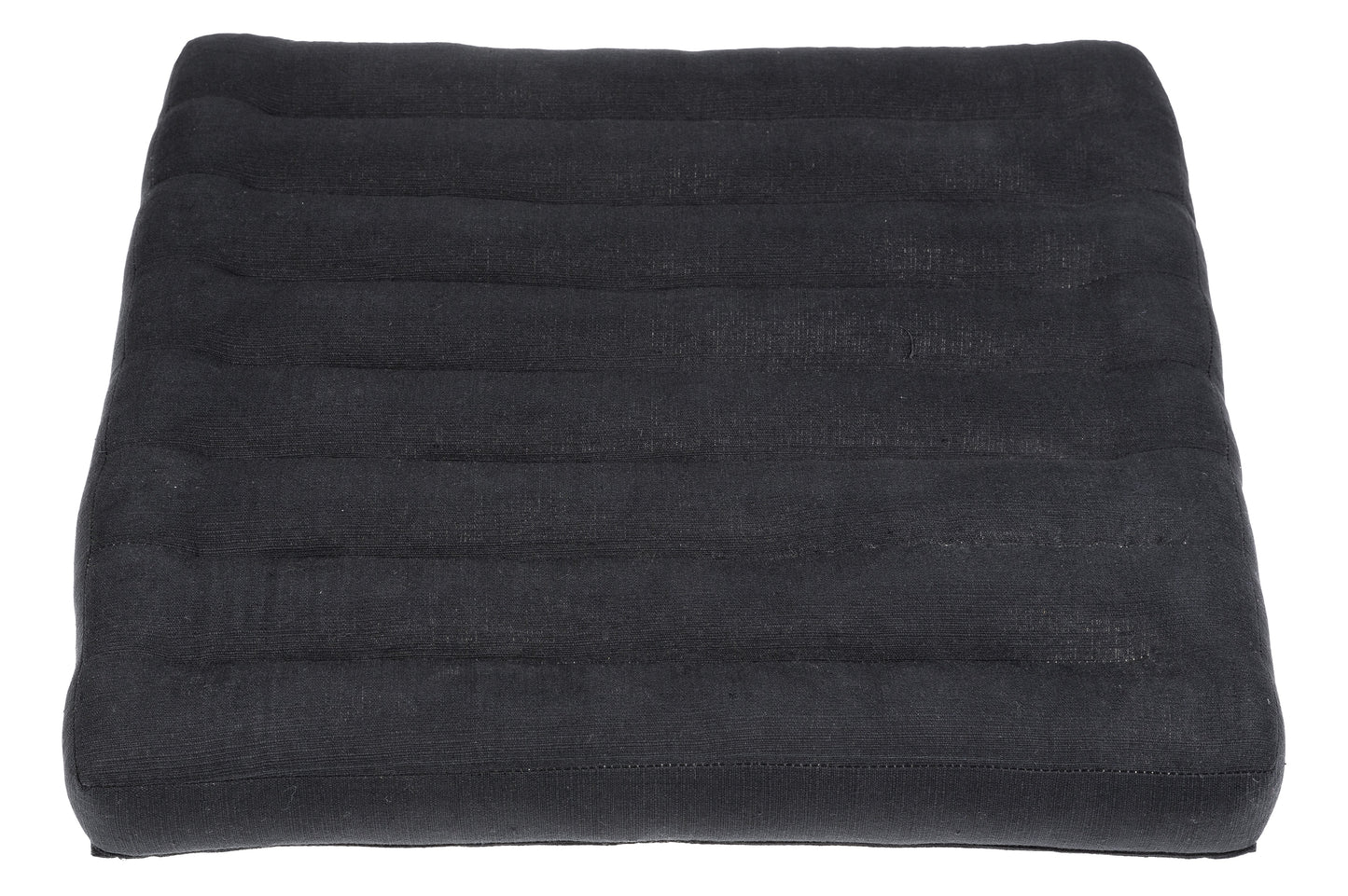 Großes Sitzkissen Naturbaumwolle 50x50x5 cm (schwarz)