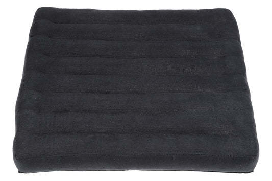 Großes Sitzkissen Naturbaumwolle 50x50x5 cm (schwarz)