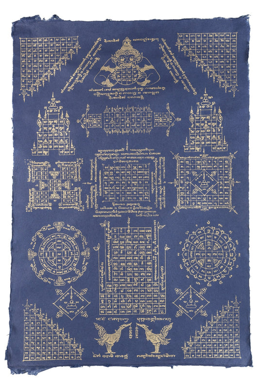 Kunstdruck Numerologie (blau)