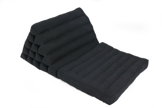 Jumbo 1-fold-Thaikissen Naturbaumwolle 80x55 cm (schwarz)