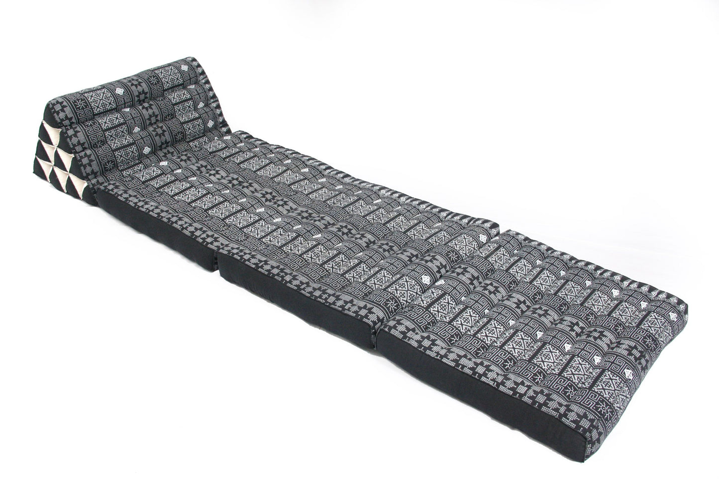 Thaimatte mit Ethnomuster 170x50 cm (schwarz)