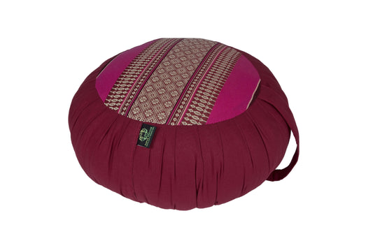 Meditationsset mit Kapokfüllung (burgunder & pink)