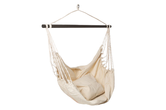 Set: Hängesessel+ Kissen 60x60 ( 100% Bio Baumwolle, Fair Trade)