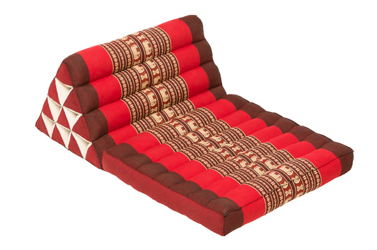1-fach faltbares Dreieckskissen 78x50 cm (Elefanten rot)