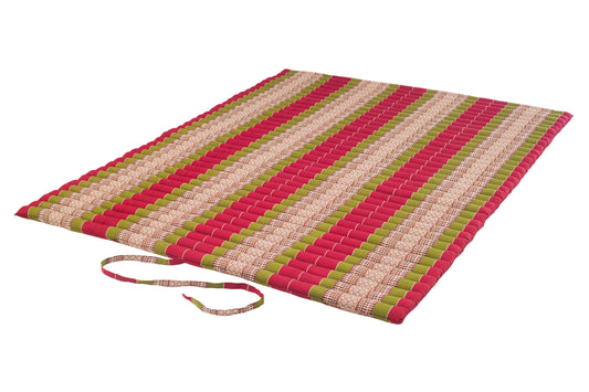 Rollbare Kapok Matte XXL 200x150-160cm (grün & rot)