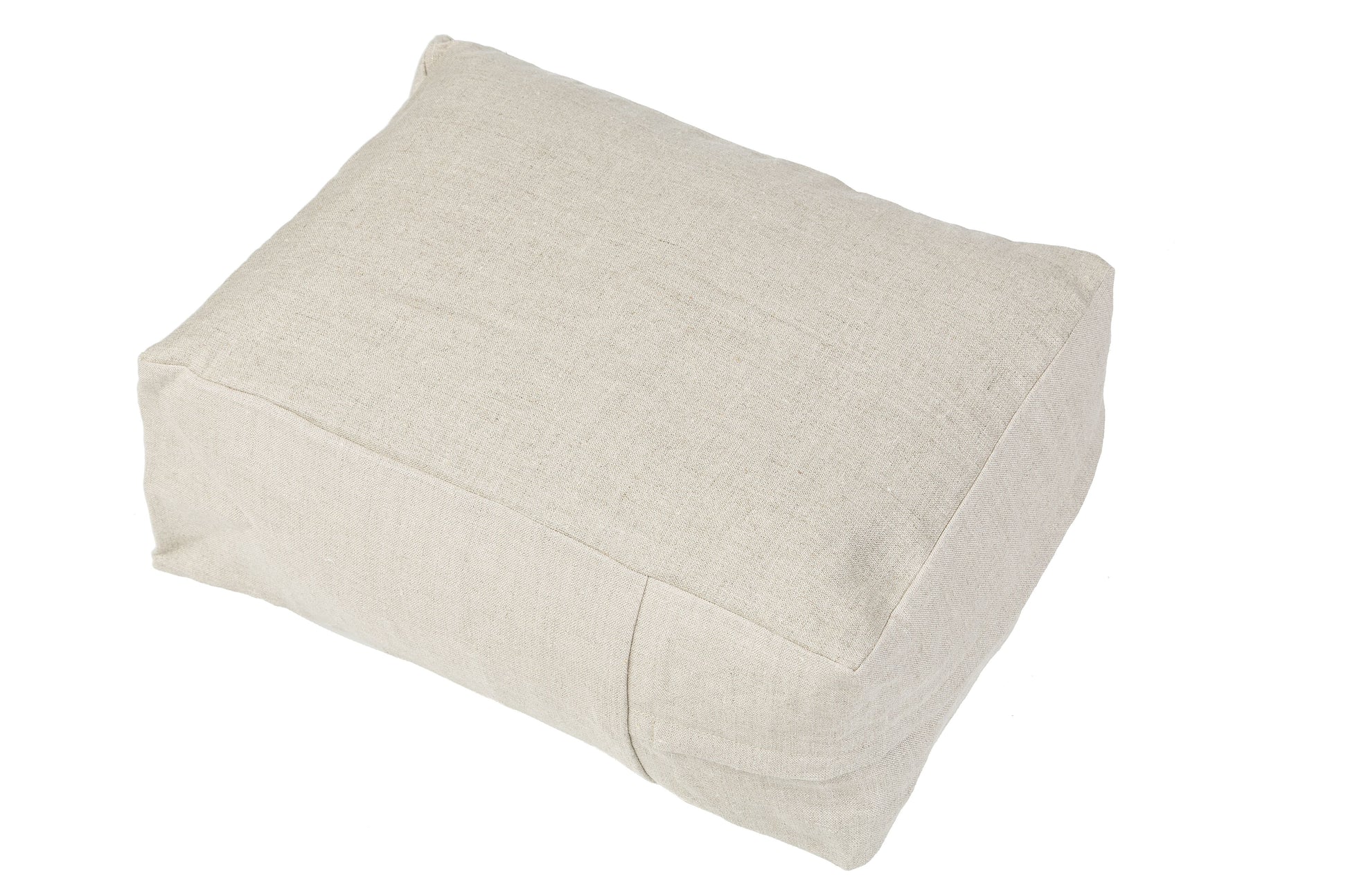 Kissen Leinen/Baumwolle & Buchweizenfüllung 40x30x15 cm (Natur)