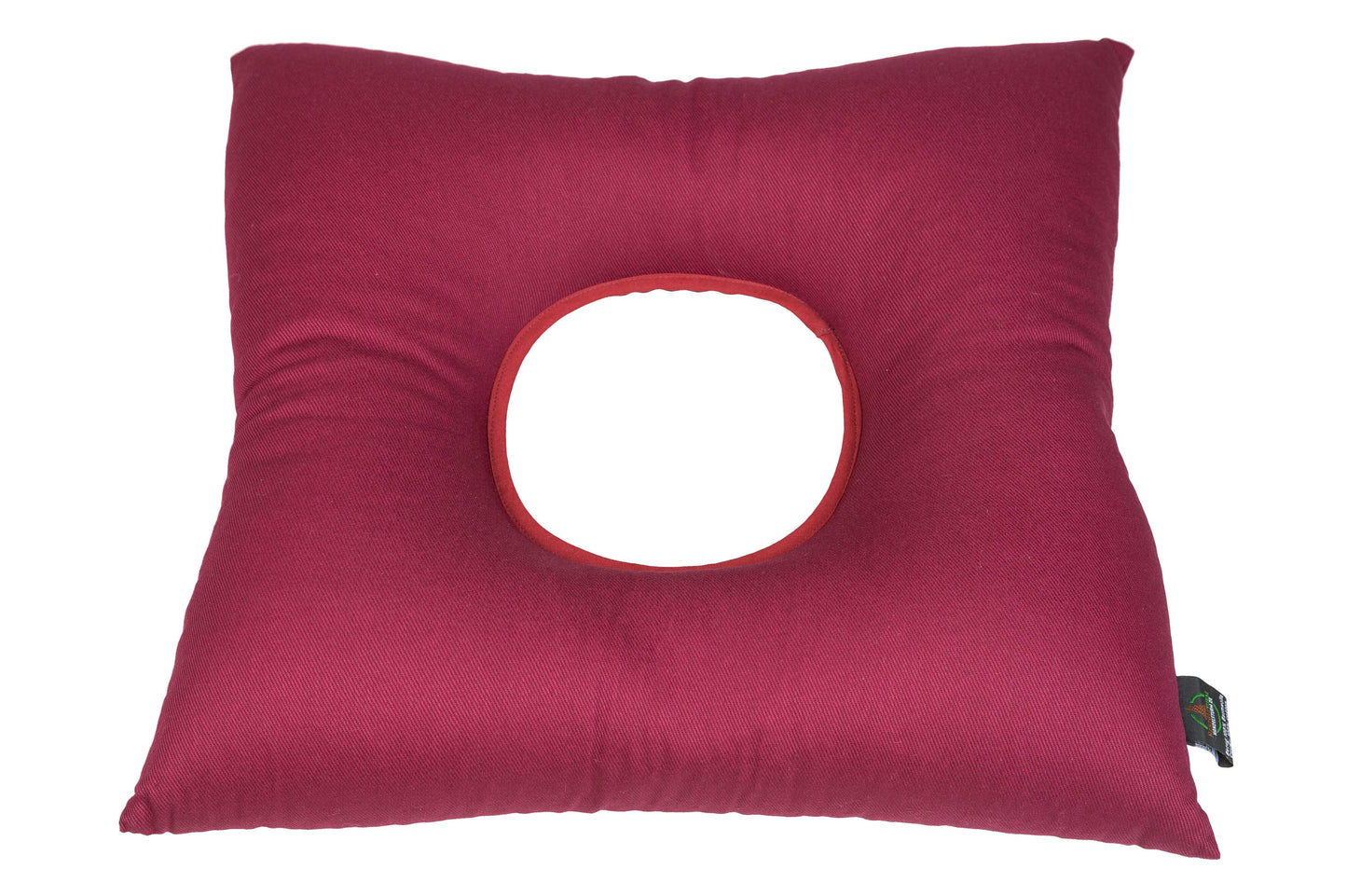Lochkissen mit Füllung aus Buchweizenspelz 40x40 cm (rot)