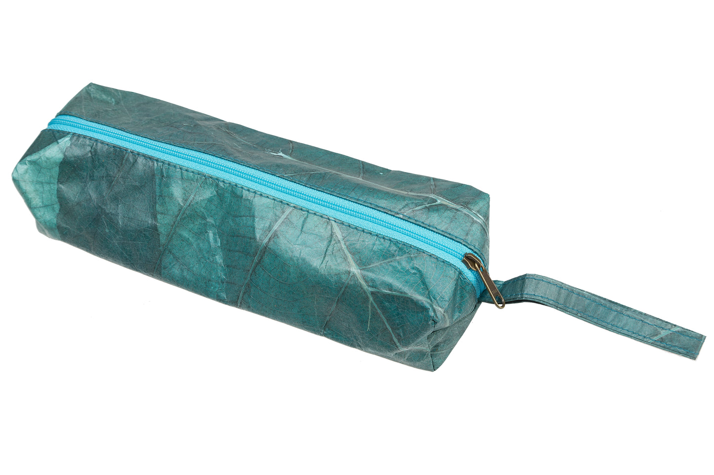 Federtasche aus Teakblättern (blau)