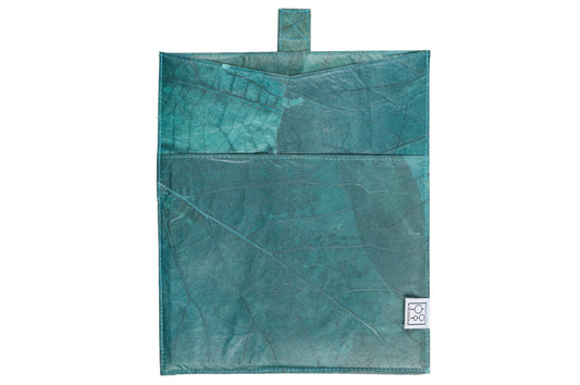Tablet-Tasche aus Teakblättern (blau)
