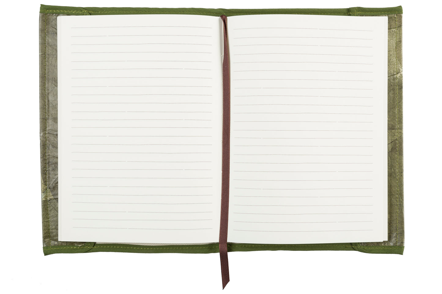Notizbuch aus Teakblättern (grün)