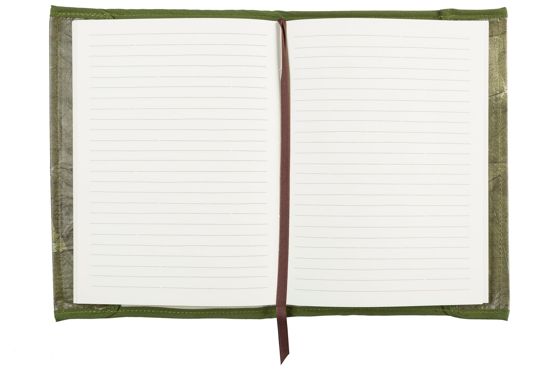 Notizbuch aus Teakblättern (grün)
