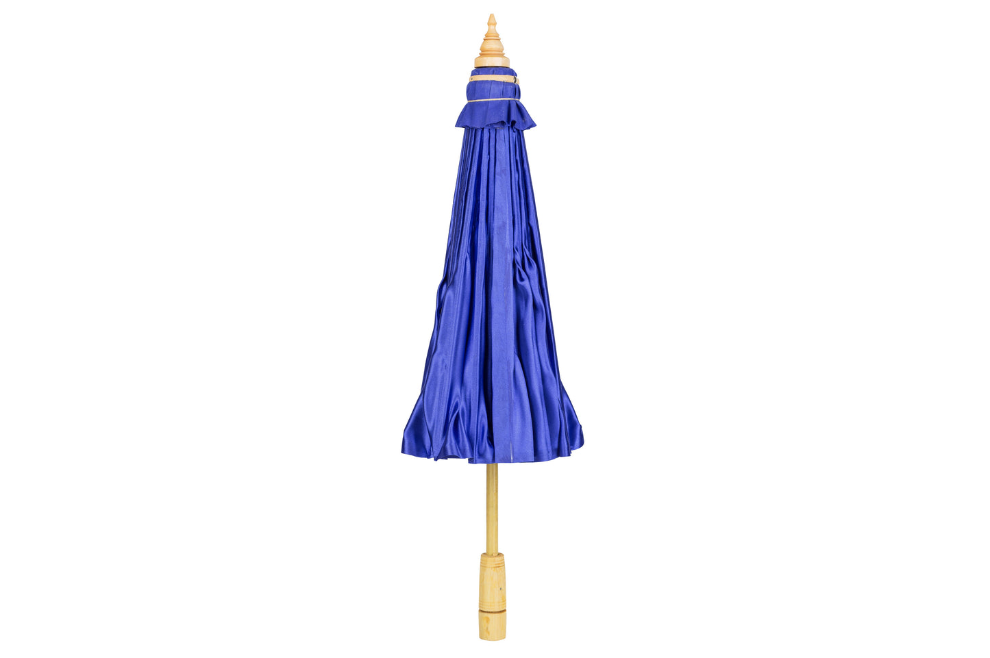 Handbemalter Dekoschirm aus Thailand (blauer Stoff)