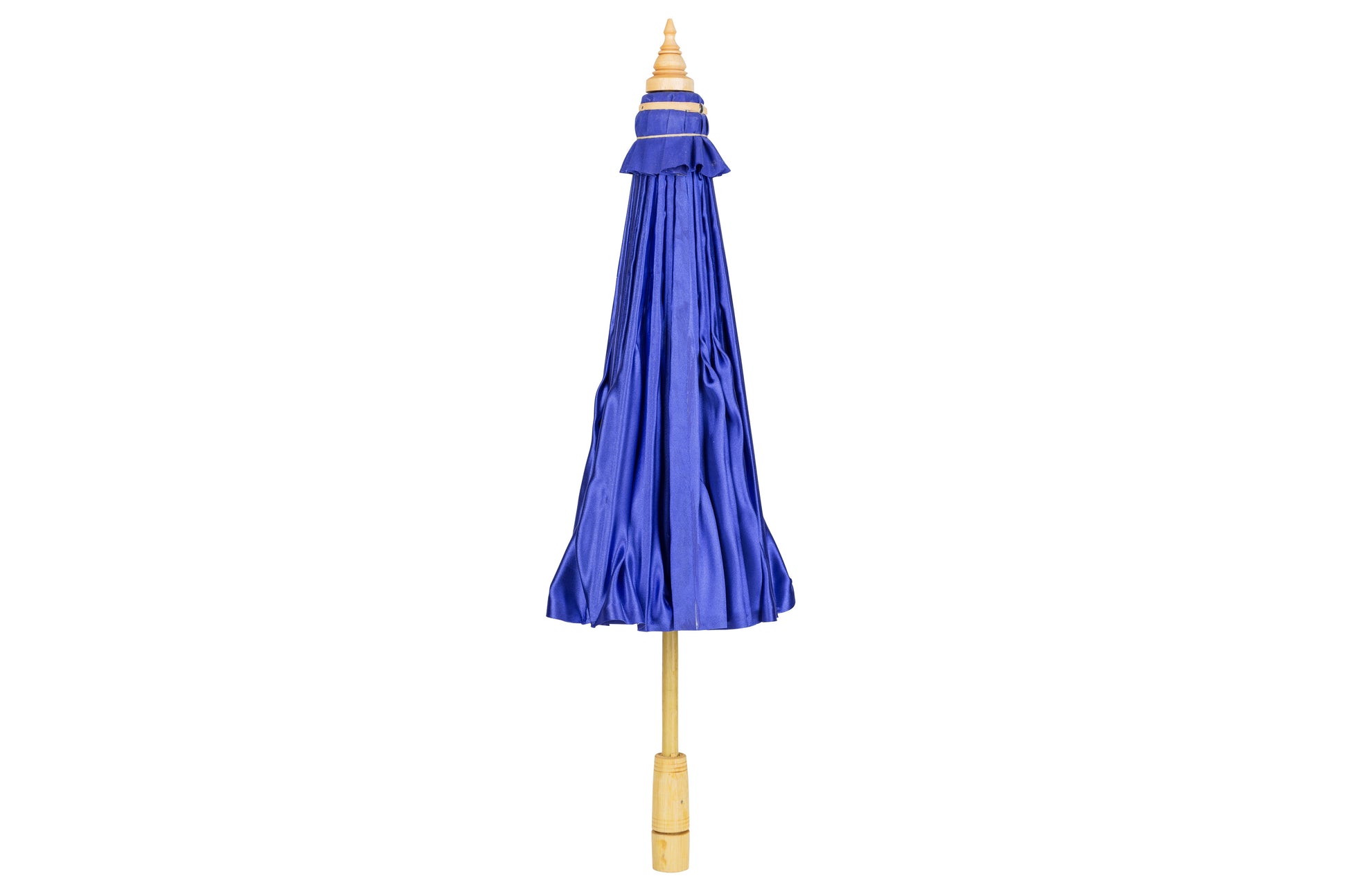 Handbemalter Dekoschirm aus Thailand (blauer Stoff)