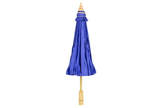 Handbemalter Dekoschirm aus Thailand (blauer Stoff)