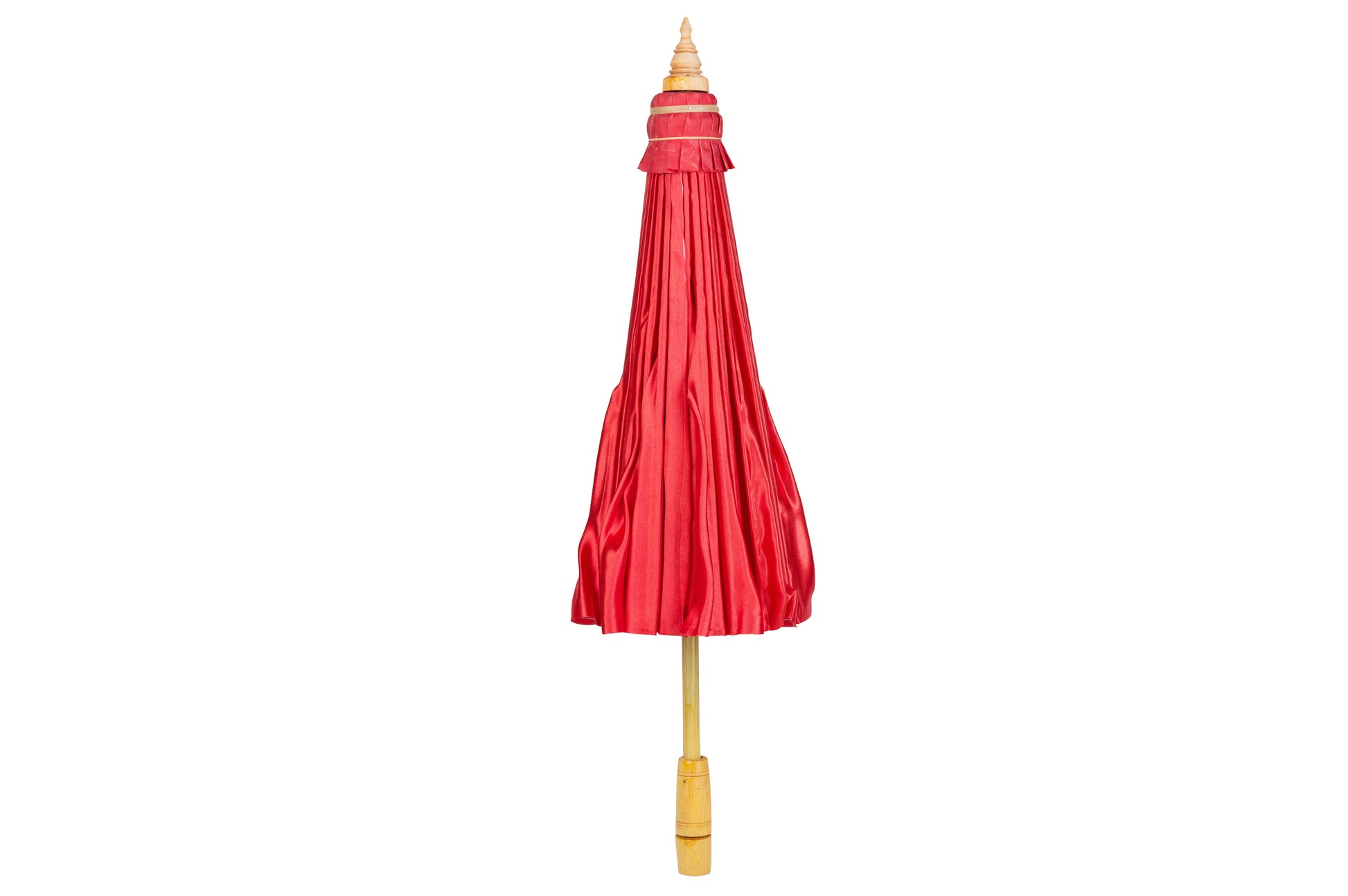 Handbemalter Dekoschirm aus Thailand (roter Stoff)
