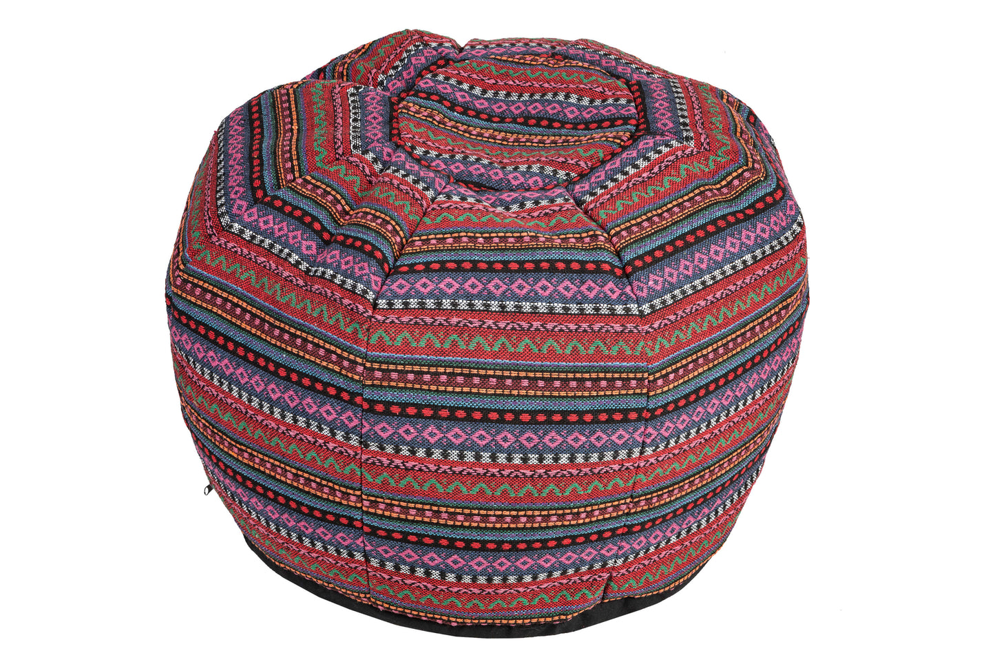 Pouf Rundes Kissen Baumwolle gewebt 34 x 48 cm  braun
