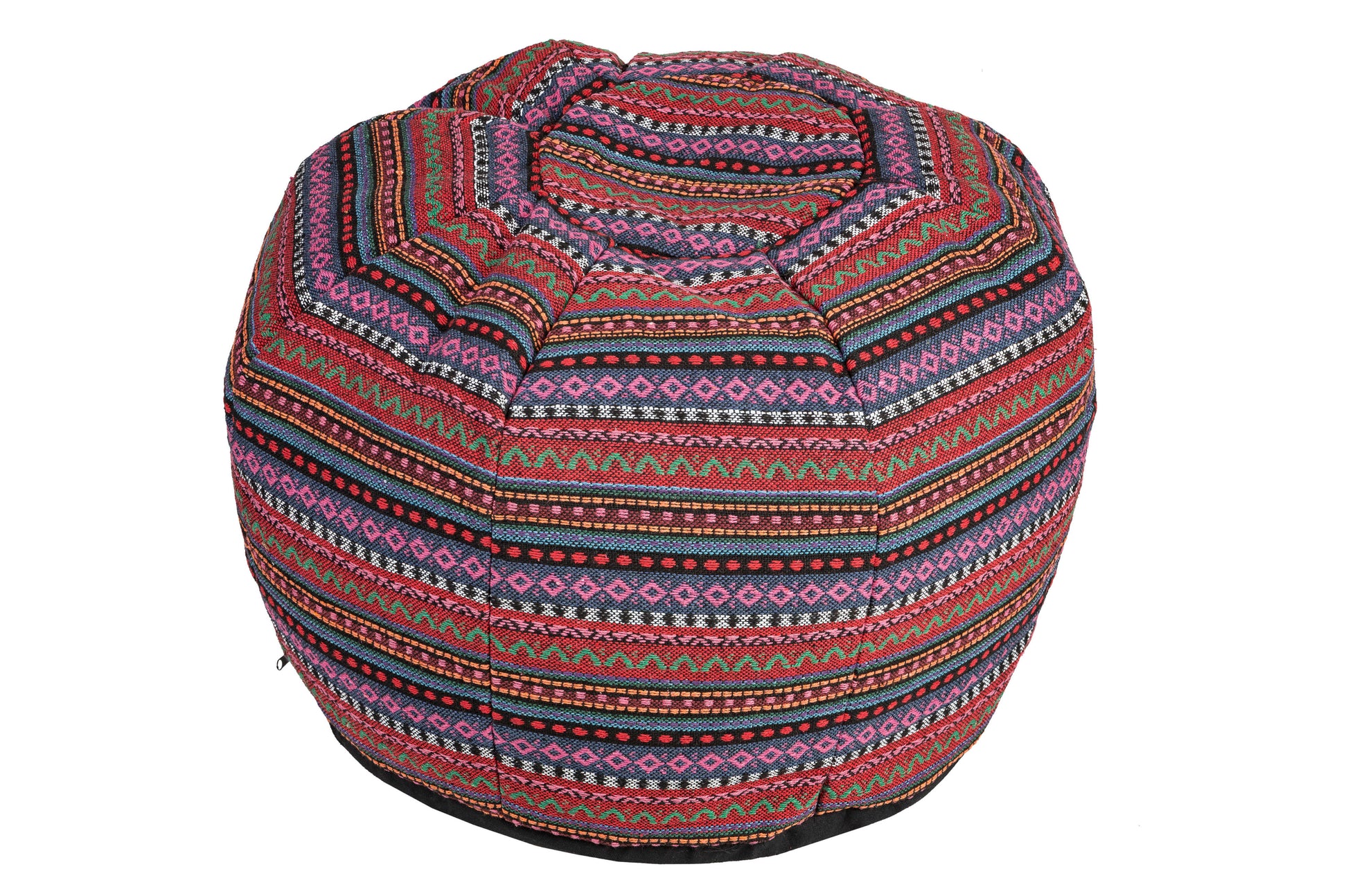 Pouf Rundes Kissen Baumwolle gewebt 34 x 48 cm  braun