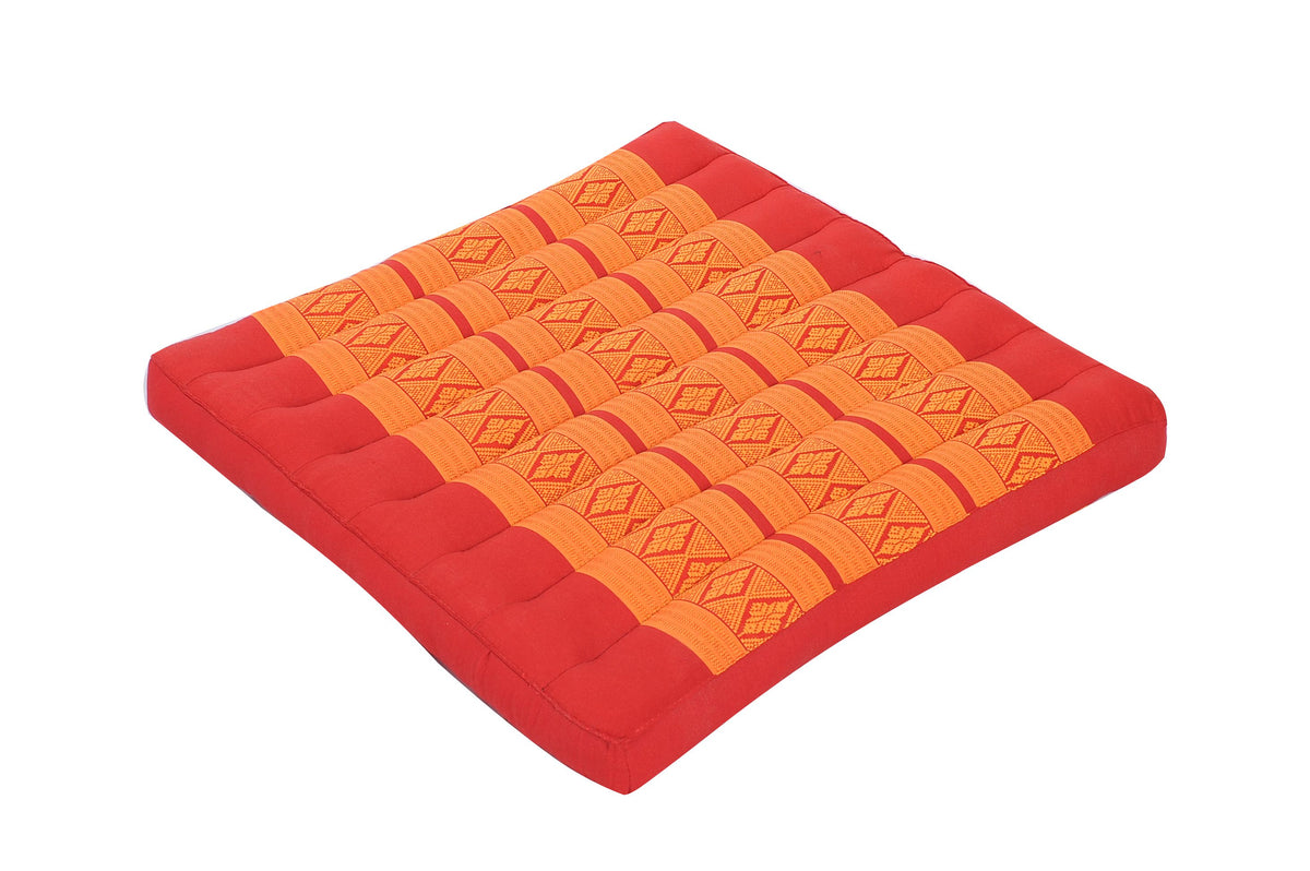 Großes Sitzkissen 50x50 cm (rot-orange) – BAANYAAN