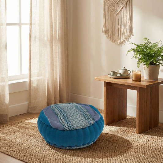 Zafu Kissen mit Kapokfüllung, 34x15