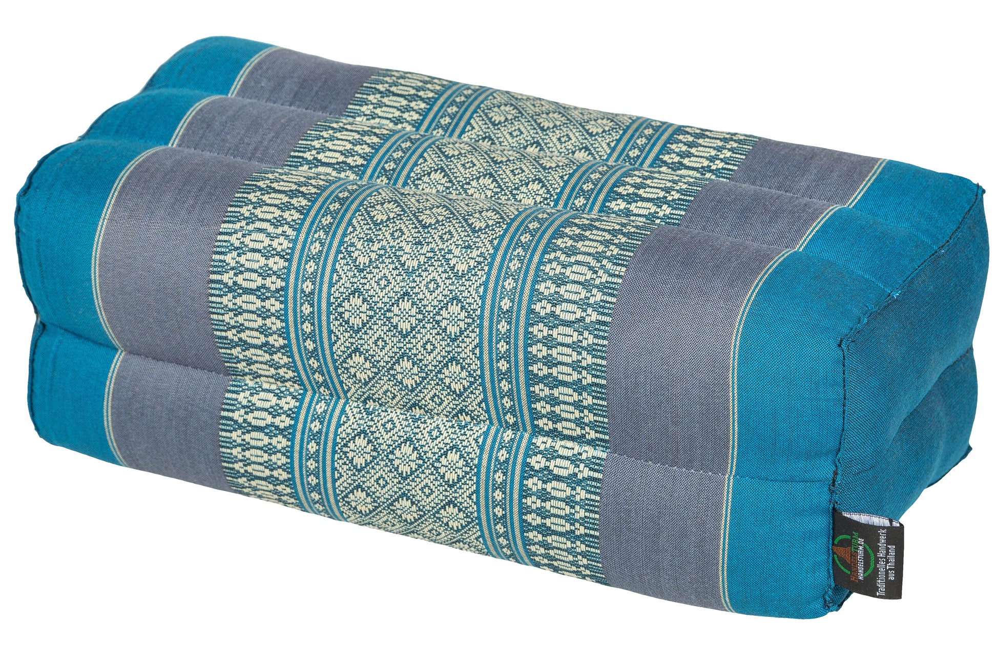 Kapokkissen Block 35x15x10 cm in Blautönen, Yoga- und Meditationskissen