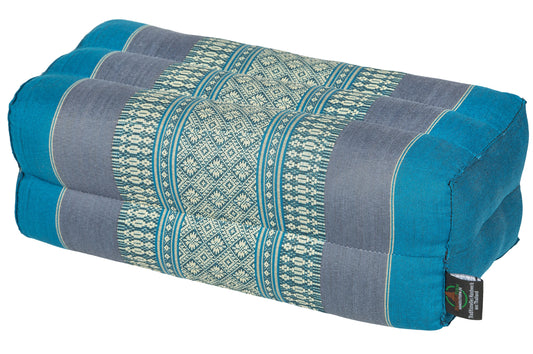 Kapokkissen Block 35x15x10 cm in Blautönen, Yoga- und Meditationskissen