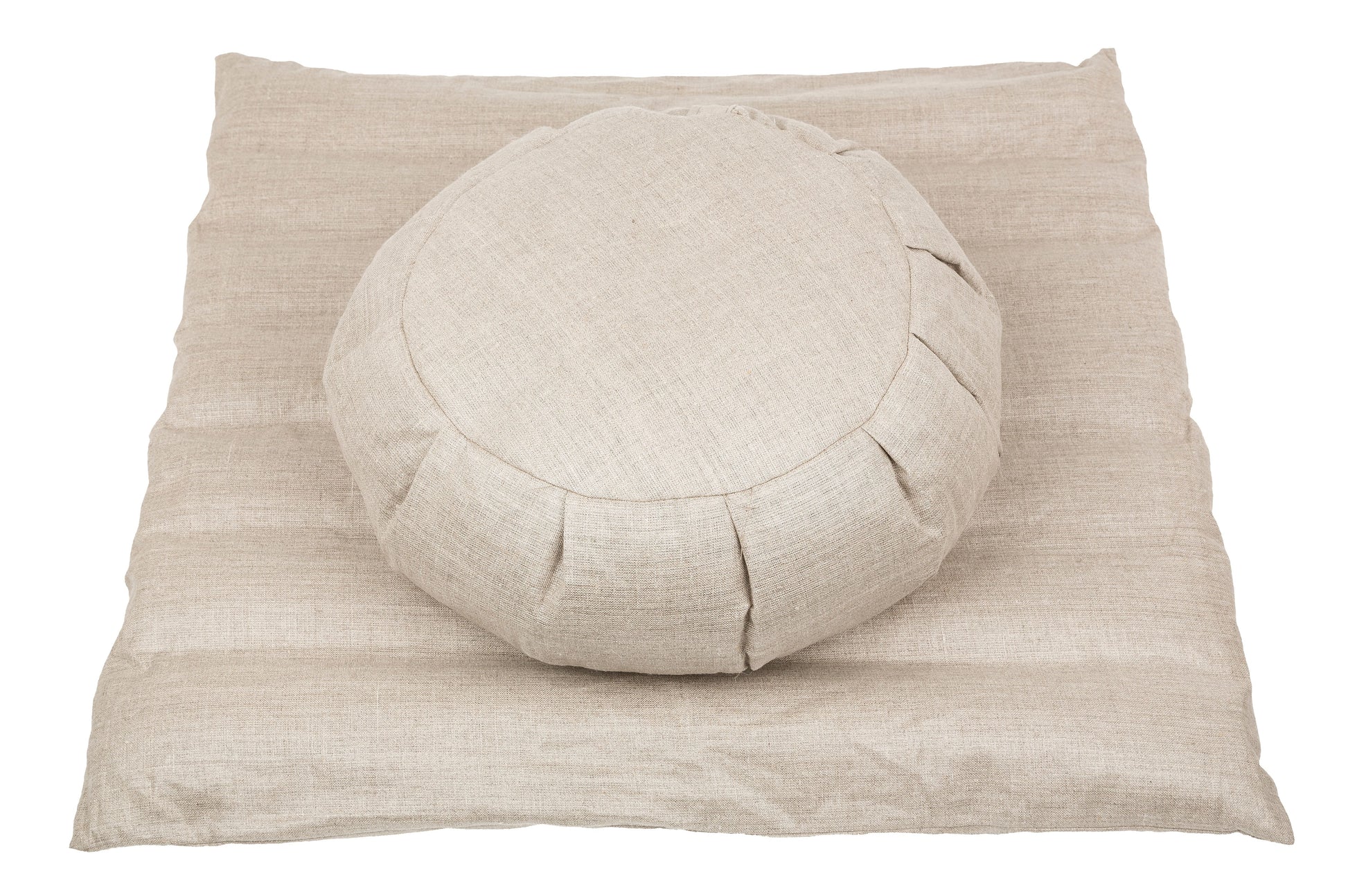 Meditationsset mit Leinenbezug und Buchweizenfüllung