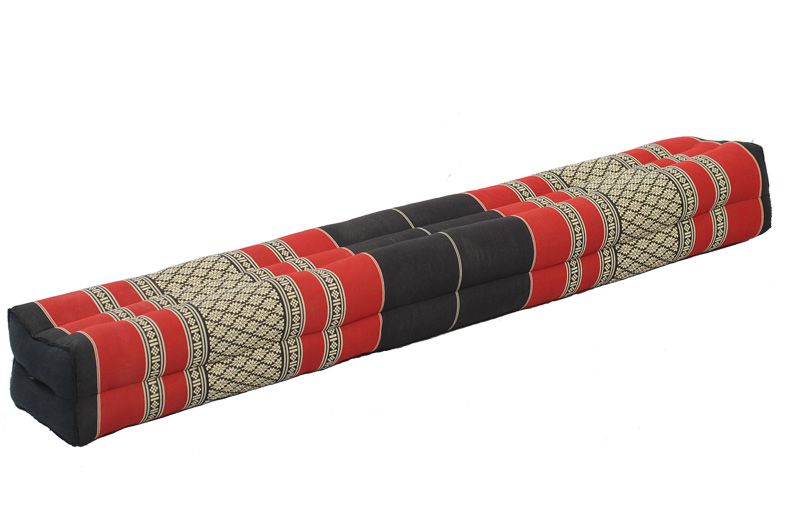 Kissen lang 115x15x10 cm (schwarz-rot)