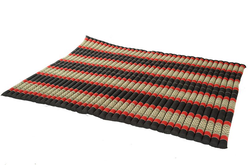 Rollbare Kapok Matte XXL 200x150-160cm (schwarz & rot)