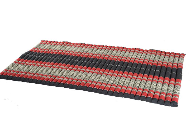Thaikissen Rollmatte 200x100 cm (schwarz & rot)