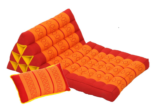 Thaikissen Set: Dreiecksmatte + Sofakissen