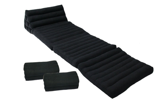 Thaikissen Set: Dreiecksmatte + 2 Meditationskissen