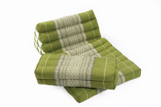 Thaikissen Set: Dreiecksmatte + Kissen (bambusgrün)