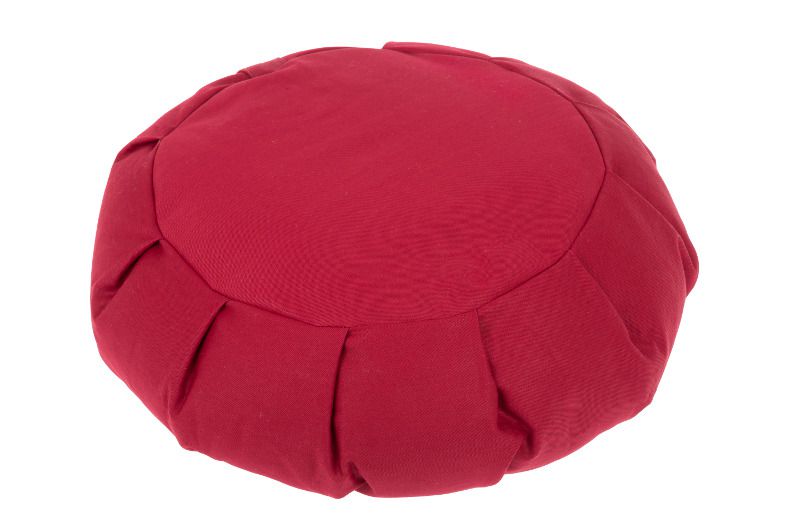 Zafu Kissen Buchweizen/Baumwolle ca. 40x15 cm (Rot)