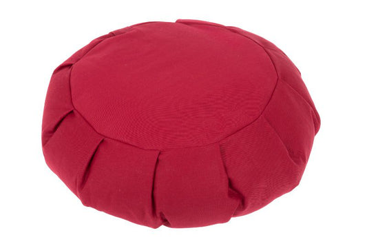 Zafu Kissen Buchweizen/Baumwolle ca. 40x15 cm (Rot)