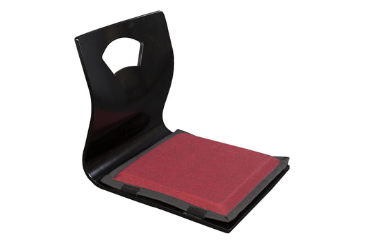 Zaisu Holzstuhl mit Kissen 42x42x42 cm (schwarz)